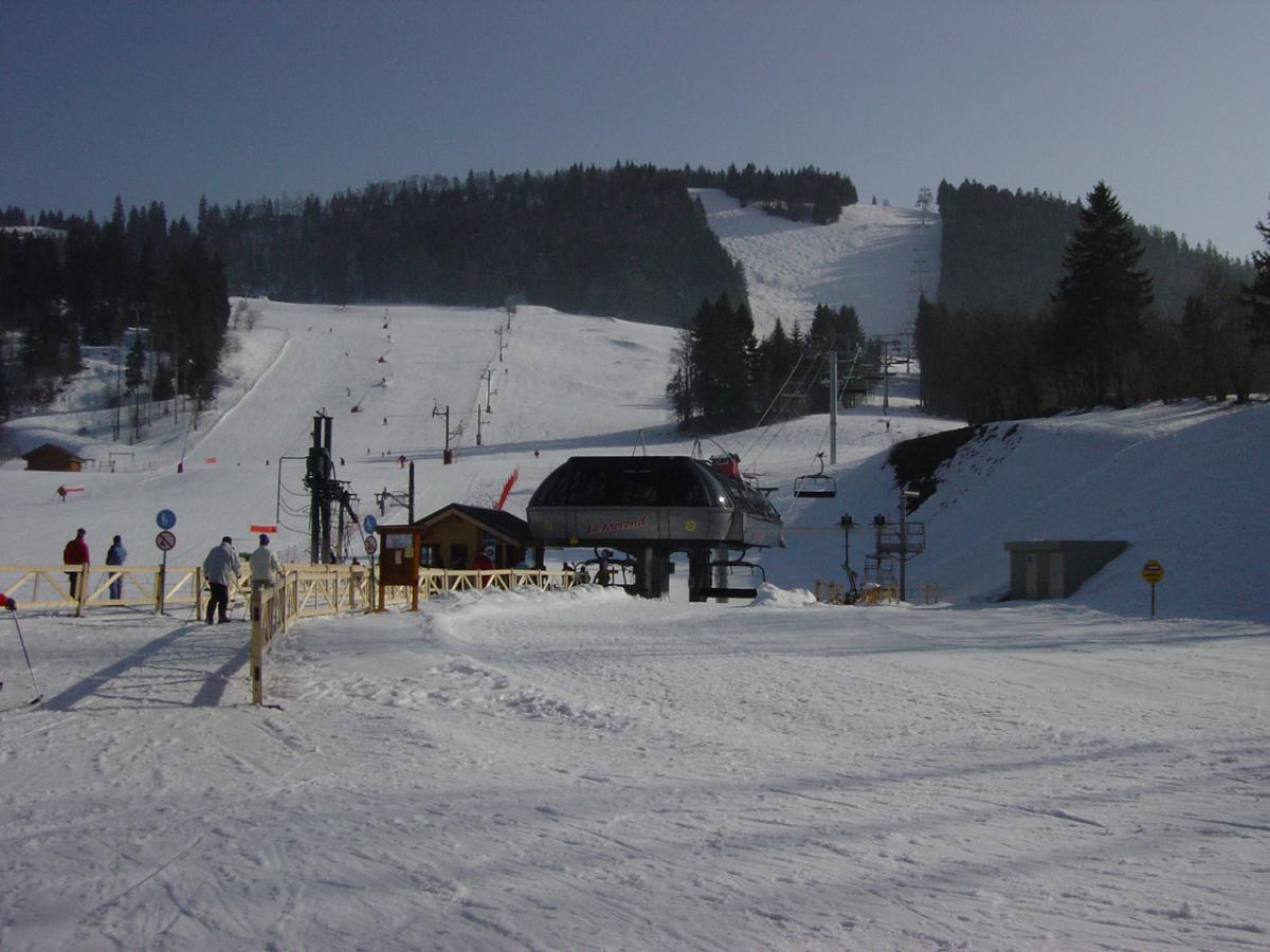 Arrivée des pistes de ski alpin
